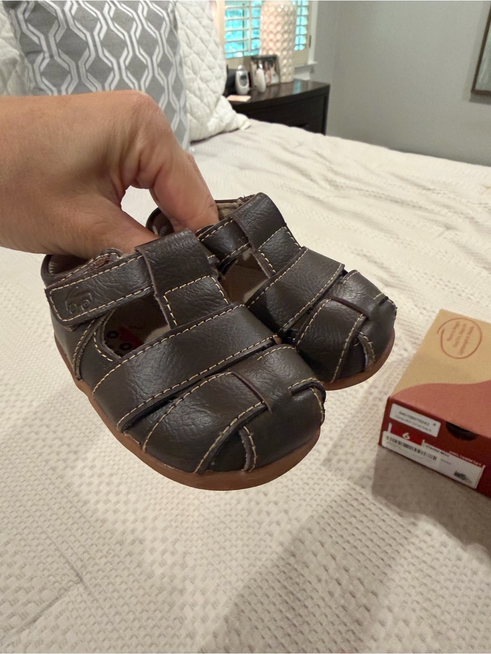 See Kai Run Brown Fisherman Sandals for Kids